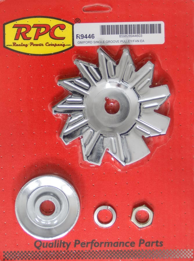 Racing Power Company R9446 SIngle Groove Alternator Pulley And Fan C