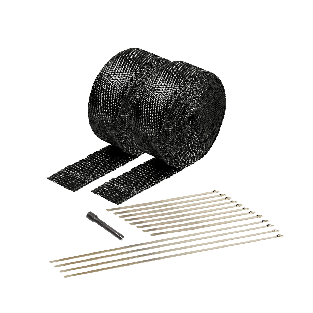 DEI 10073 - Exhaust Wrap Kit - Black Titanium Wrap Locking Ties & Lock ...