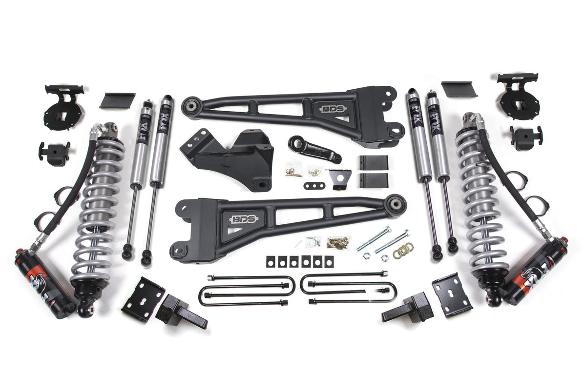 BDS Suspension BDS1596FPE - 4 Inch Lift Kit w/ Radius Arm FOX 2.5 Perf ...