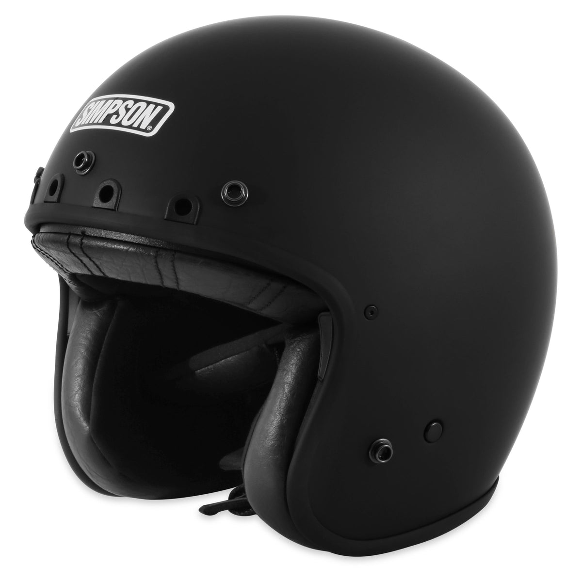 Simpson Motorcycle CHOP3SM - Chopper Helmet - Flat Black SM – Complete ...