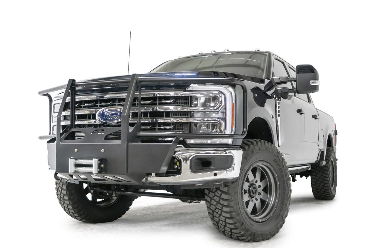 Fab Fours FS23-N5970-1 - Winch Mount; w/Full Grill Guard; Matte Black ...