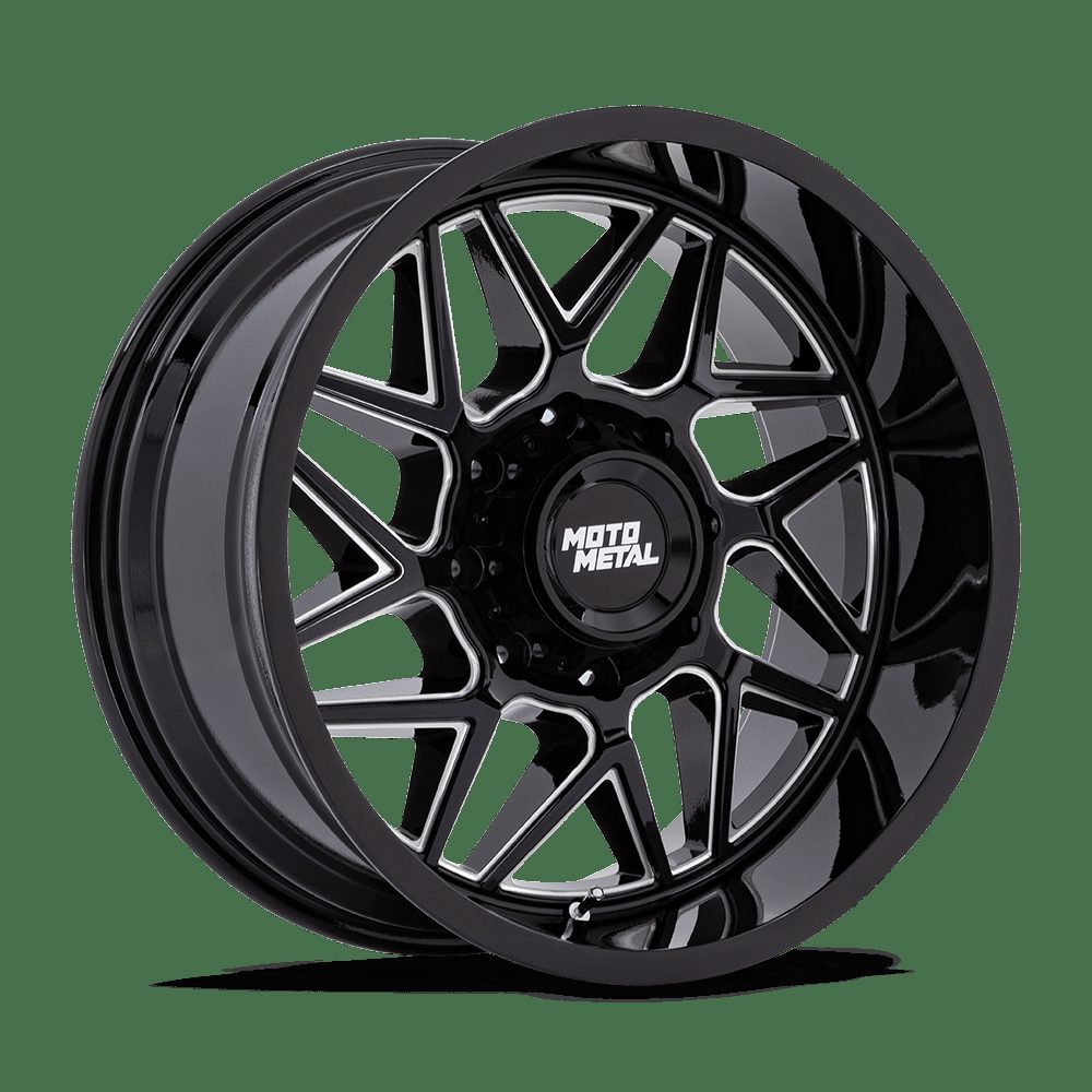 Moto Metal MO812BE20908801 - Mo812 Turbine 20X9 Gloss Black Milled ...