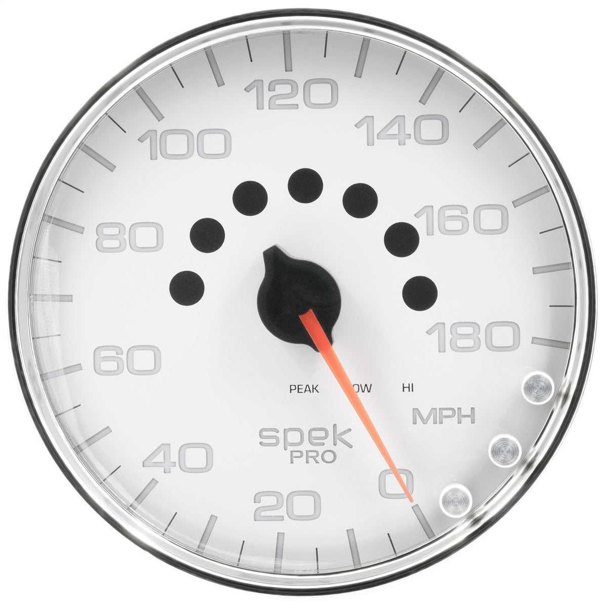 AutoMeter P23011 - 5 in. SPEEDOMETER, 0-180 MPH, SPEK-PRO, WHITE/CHROM ...