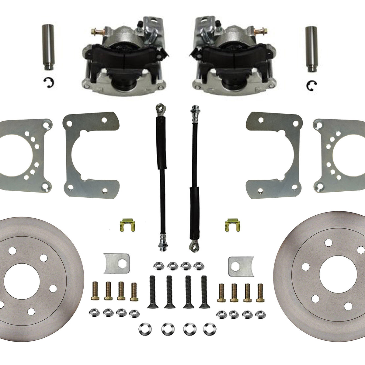 Leed Brakes RC6001 - Rear Disc Brake Kit with Plain Rotors and Zinc Pl ...