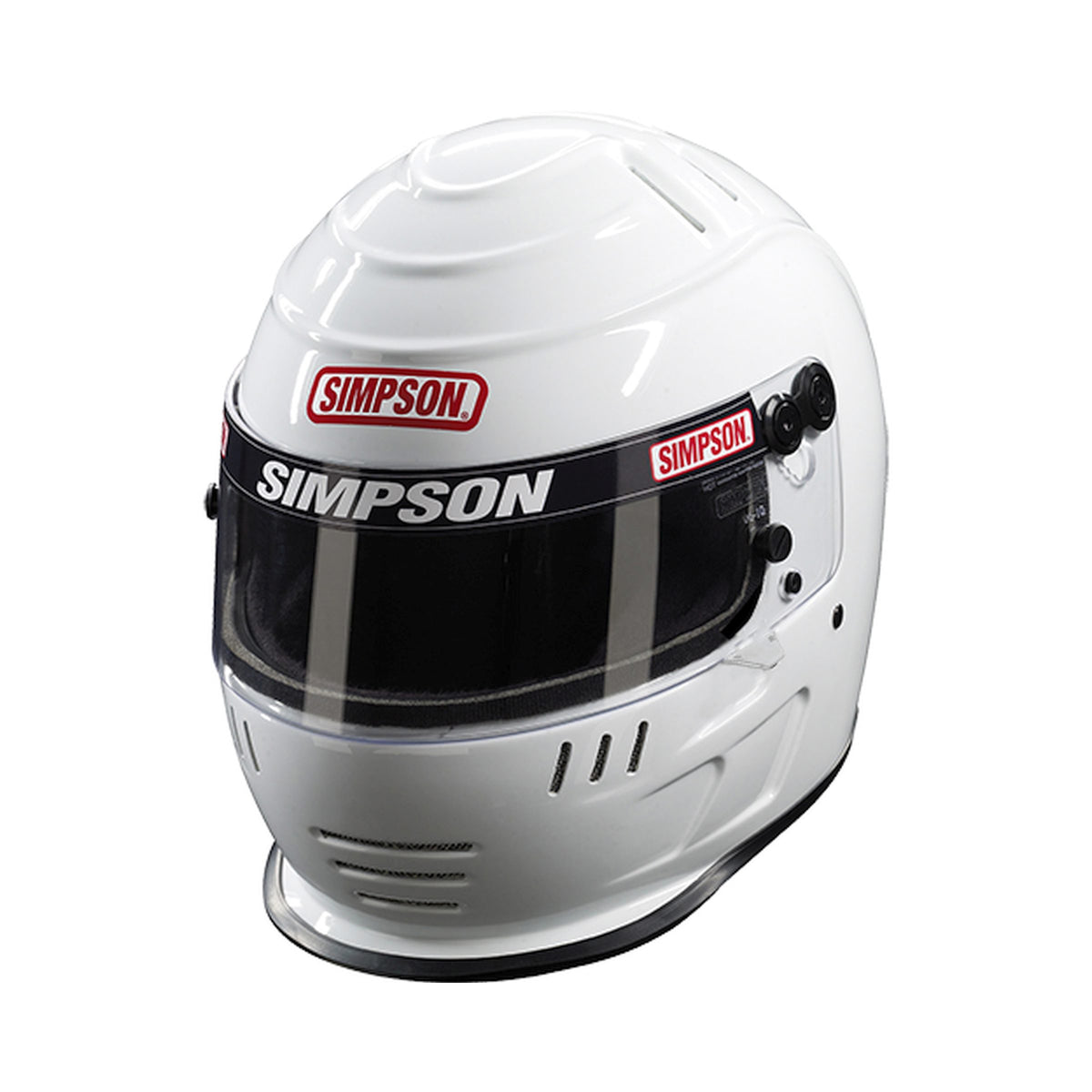 White Shark Racing Simpson Safety 7707341 - Simpson Racing Speedway Shark Racing Helmet ...