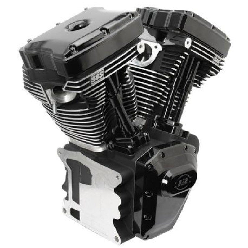 S&S Cycle 310-0900A - 06-17 Dyna T124 Black Edition Long Block Engine ...