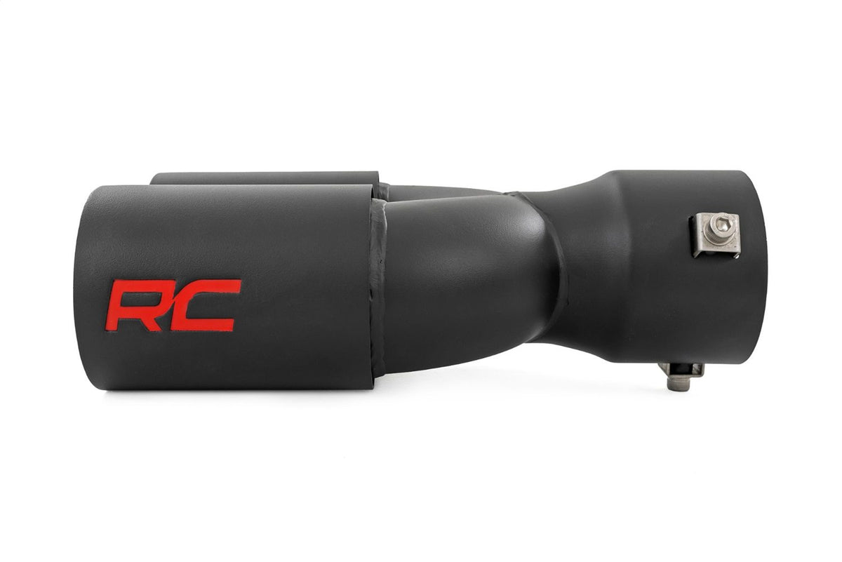 Rc Rough Country Rough Country 96050 - - Exhaust Tip - Black - Red RC Logo - 2.5-3 Inch ...