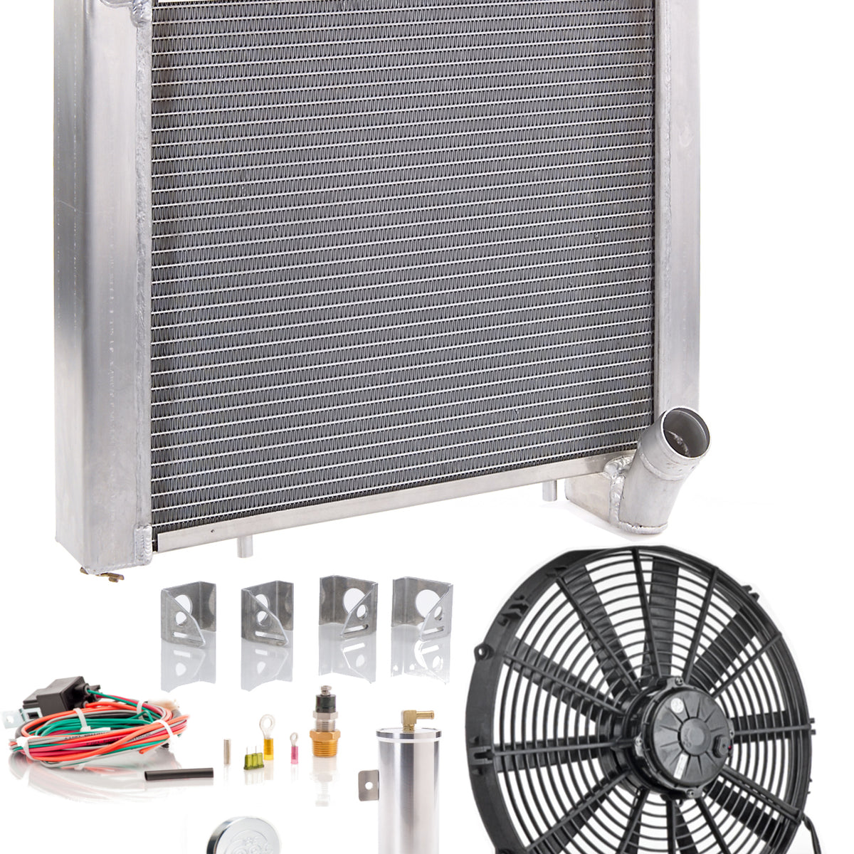 Be-Cool Radiators 81182 - Radiator Module Factory-Fit Polished Finish ...