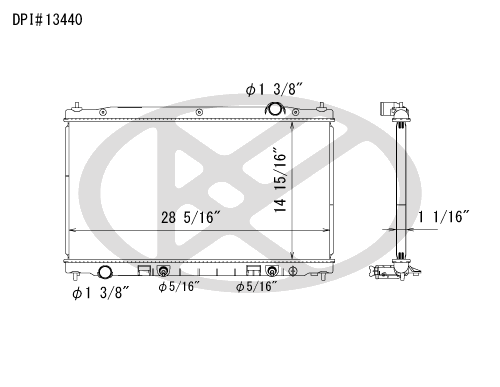 Koyo A13440 - rad Radiator – Complete Street Performance