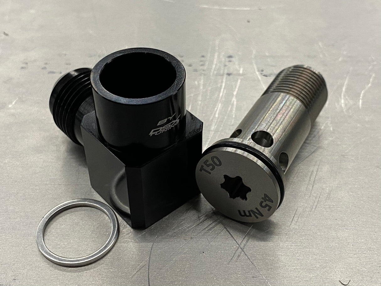 DSX Huracan/R8 V10 Oil Pan Turbo Drain Adapter